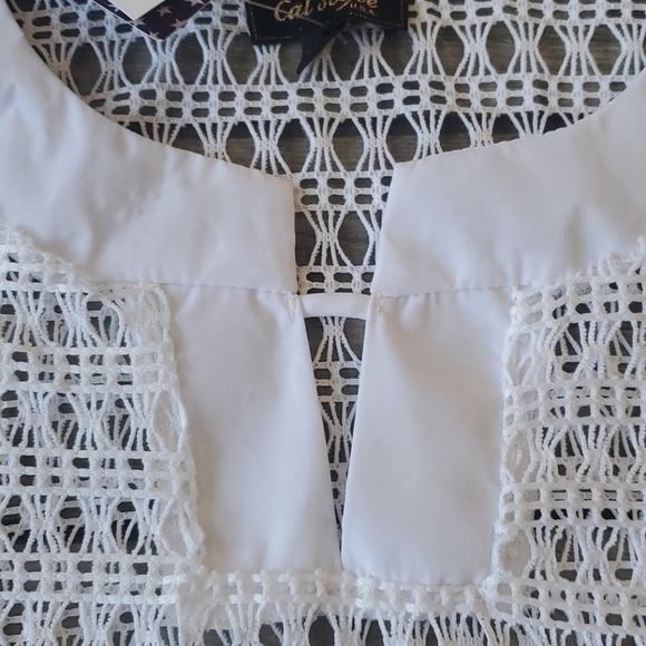 NWT Ladies Cal Style Crochet Swimsuit Cover Sz XL - Picture 3 of 5